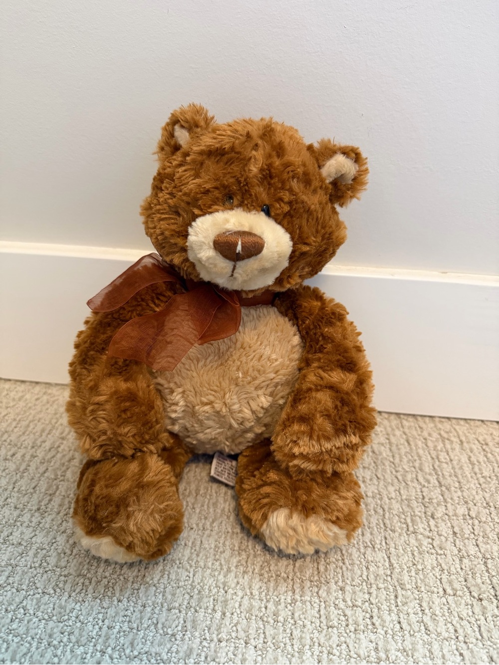 Gund Colby Brown Plush Teddy Bear with Ribbon Stuffed Animal